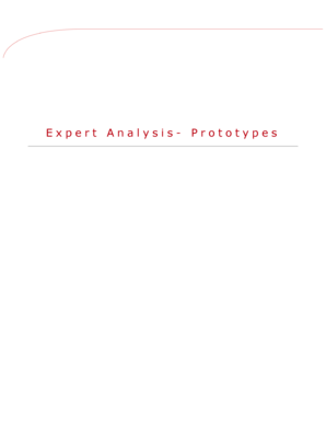 Expert Analysis Prototypes  Form