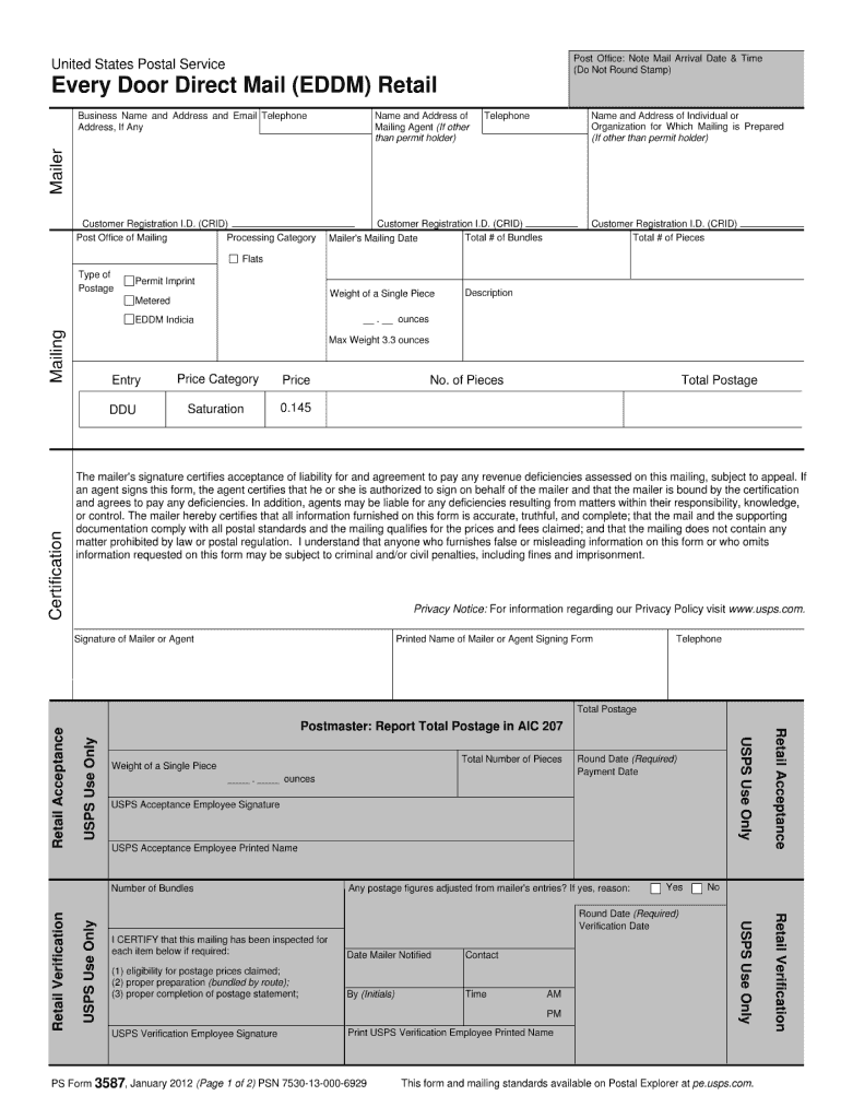  How to Fill Out Ps3587 Form 2014