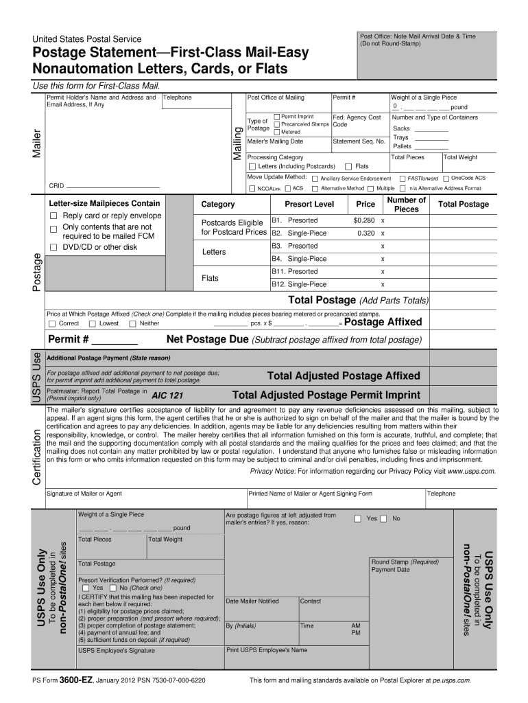  3600 Ez Form 2018