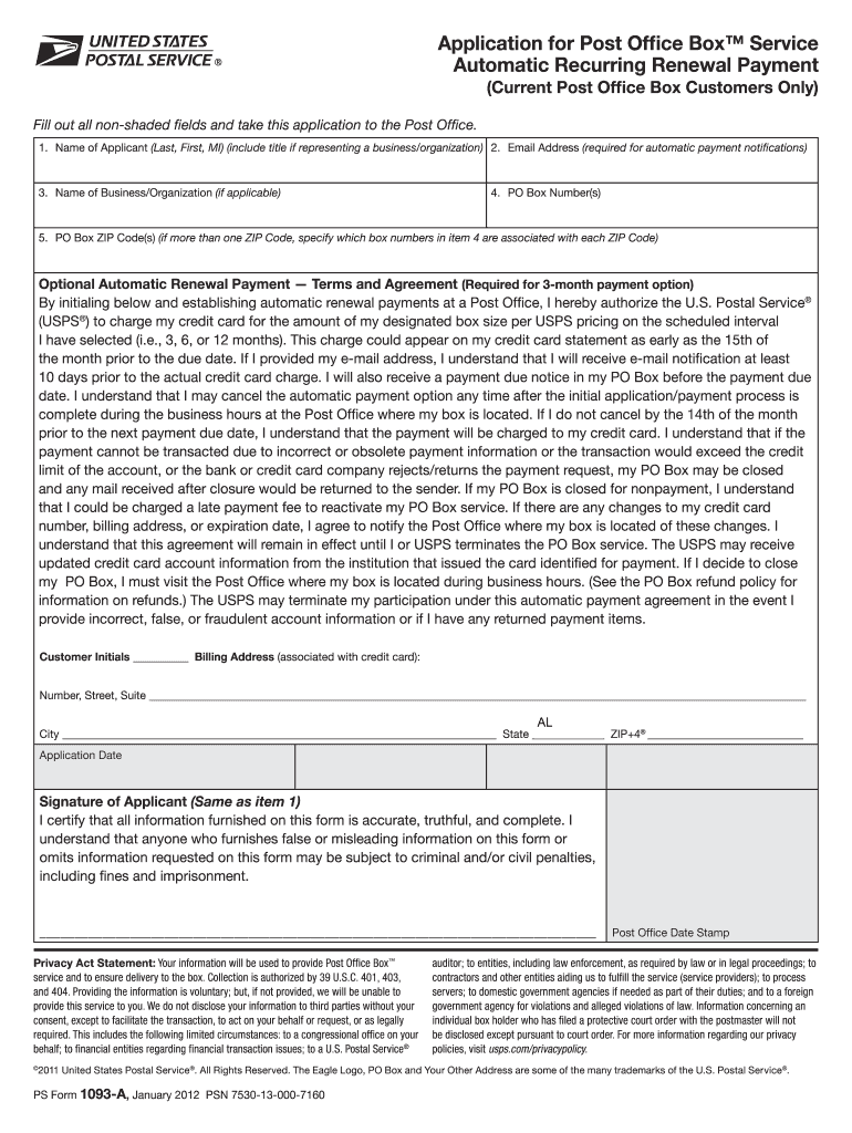  Ps Form 1093 2012-2024