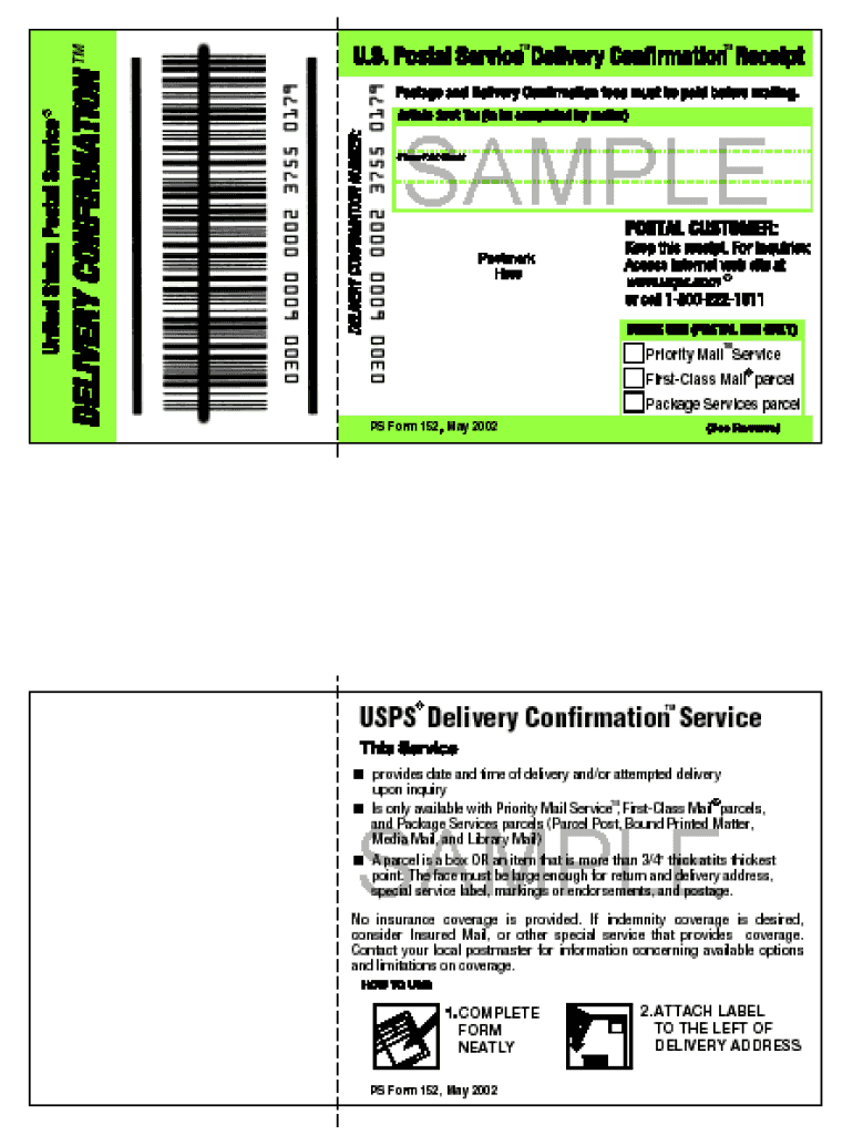 Usps Form 152