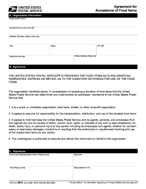 Pre Screening Usps  Form