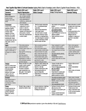 Hess Rigor Matrix  Form