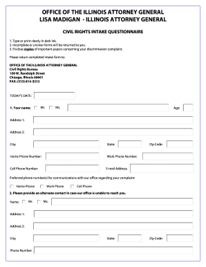 Lisa Madigans Complaint Forms