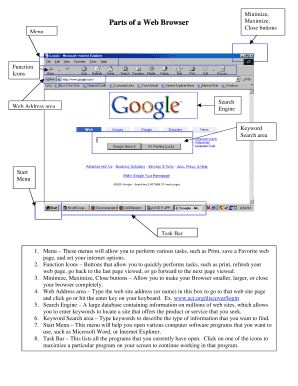 Draw a Web Browser and Label the Parts  Form