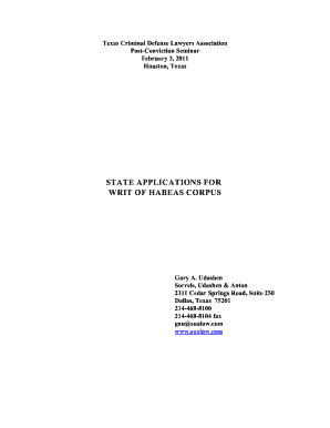 What is Writ of Habeas Corpus Law Form