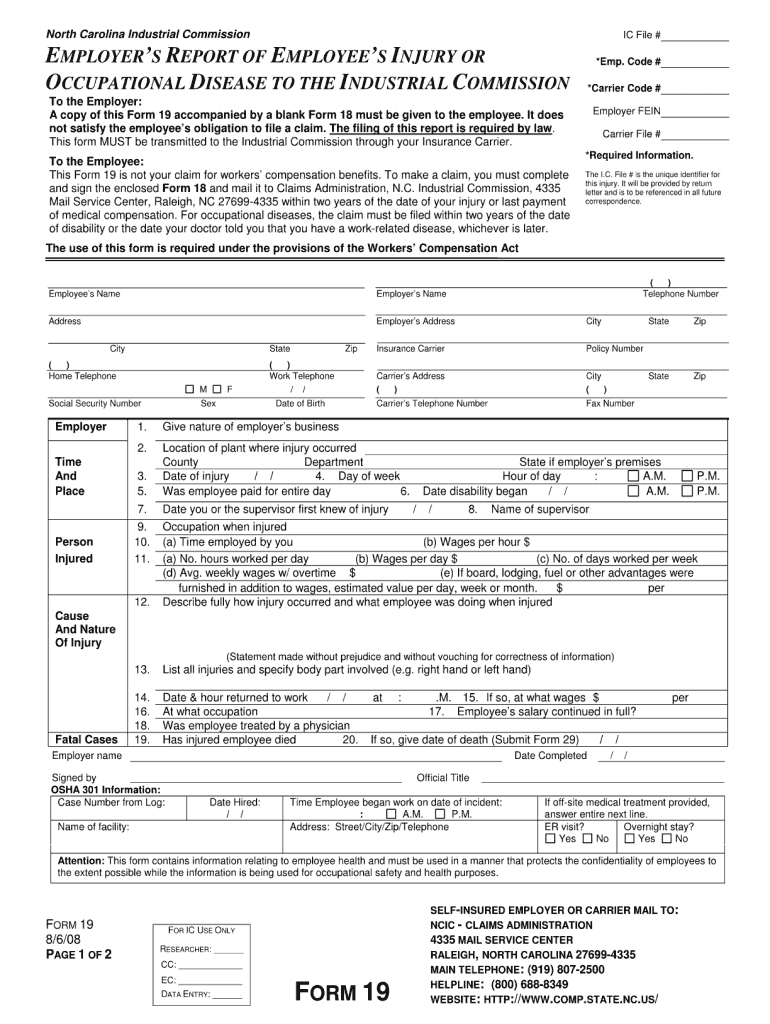  Form 19 2008-2024