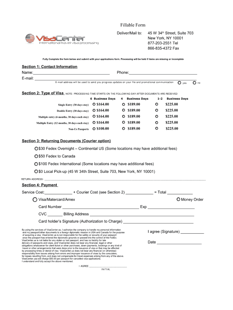 Ny China Visa Application Fillable Form