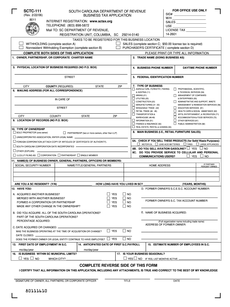  Sctc111 Form 2020