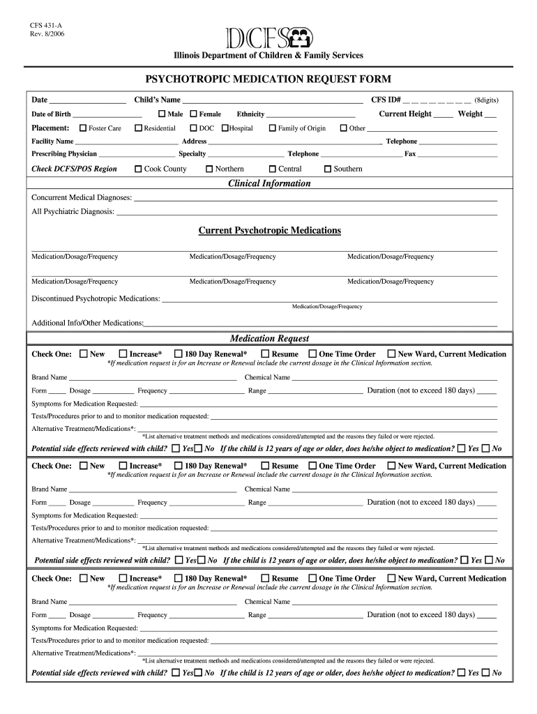  Illinois Cfs431 1  Form 2006