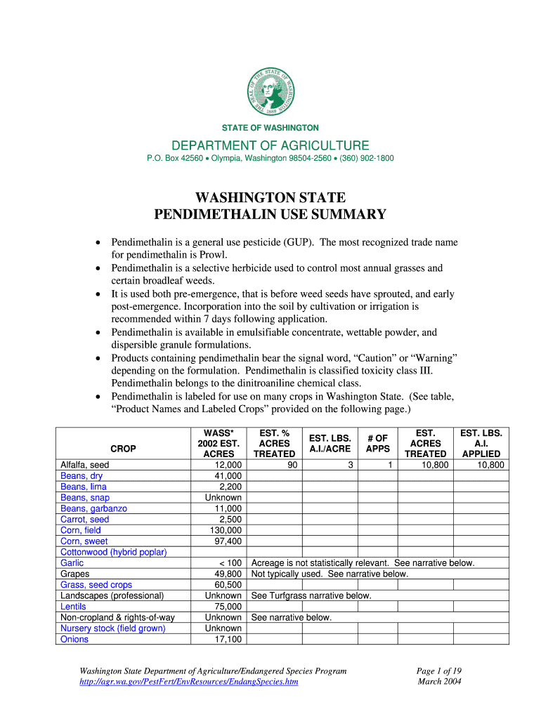 Epa Pendimethalin PDF Form