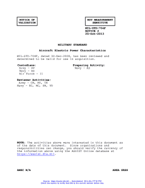 Mil Std 704f PDF  Form
