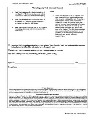 Nwcg Pack Test Form