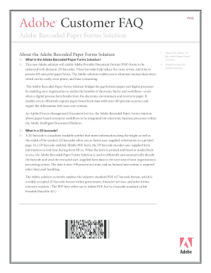 Adobe Barcoded Paper Forms Solution