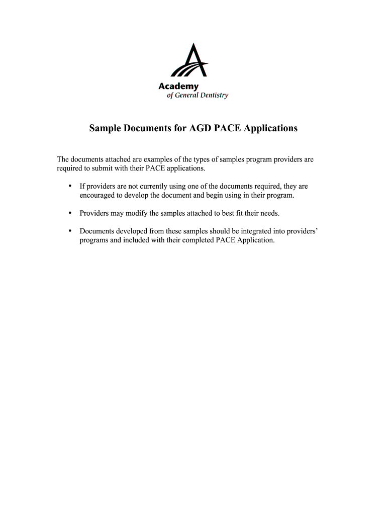 Agd Pace Application  Form