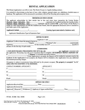 State of Virginia Residential Application Form
