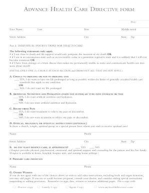 Hawaii Advance Health Care Directive Fillable  Form