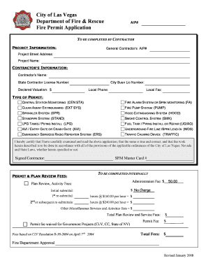 City of Las Vegas Department of Fire &amp; Rescue Fire Permit Application Lasvegasnevada  Form
