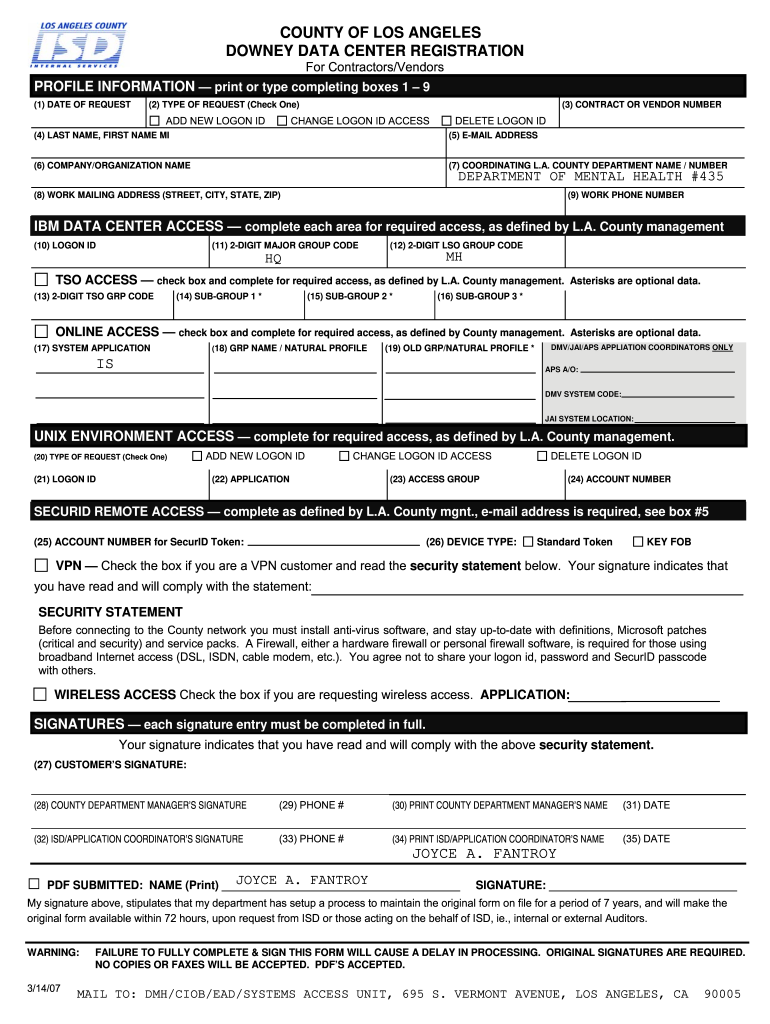  Downey Data Center Registration Tcpx PDF 2007