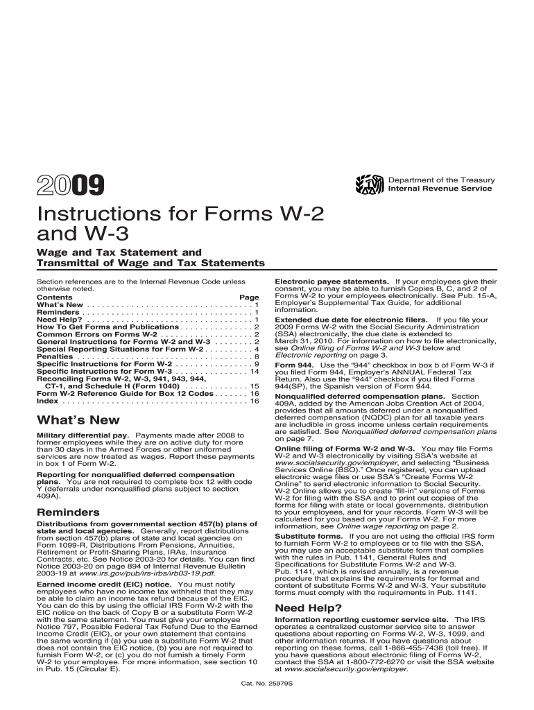  W 3 Fillable Form 2009
