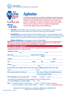 All Kids Application  Form
