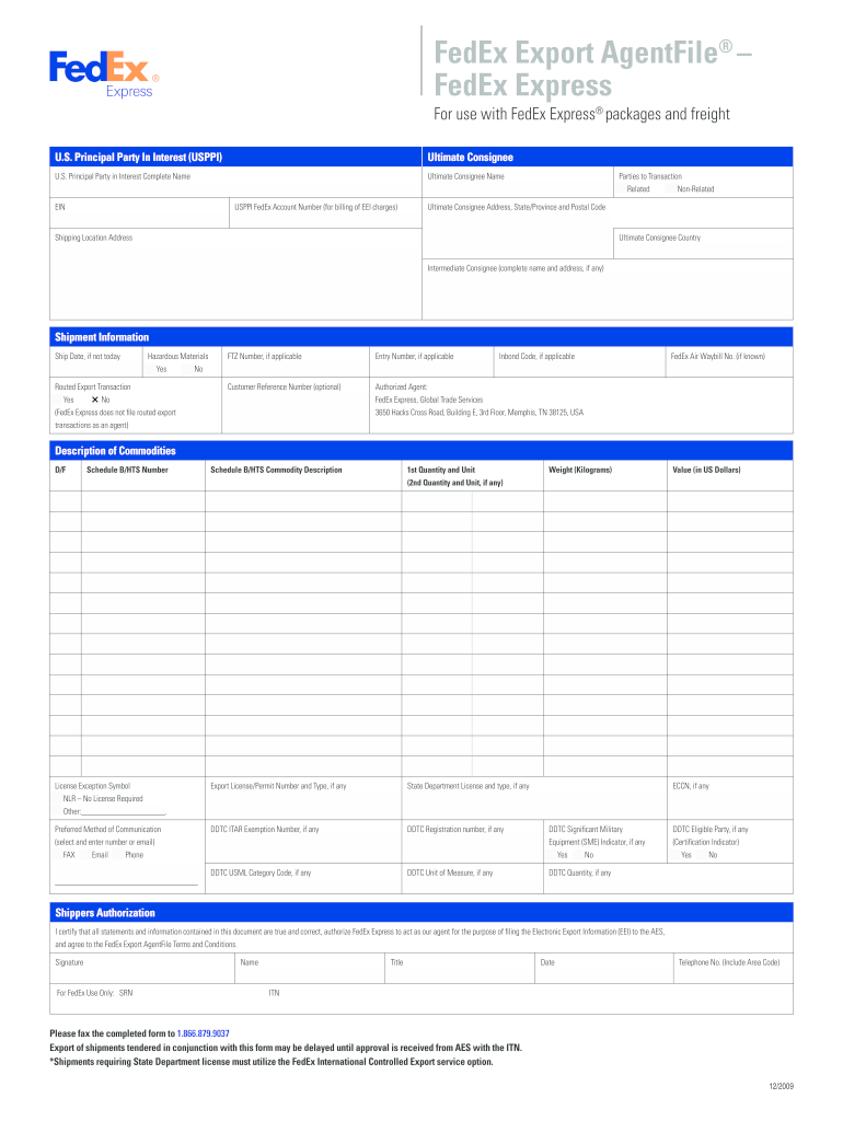 Fedex Application Form