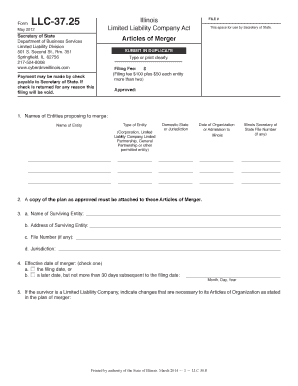  Illinois Llc Merger Form 2012