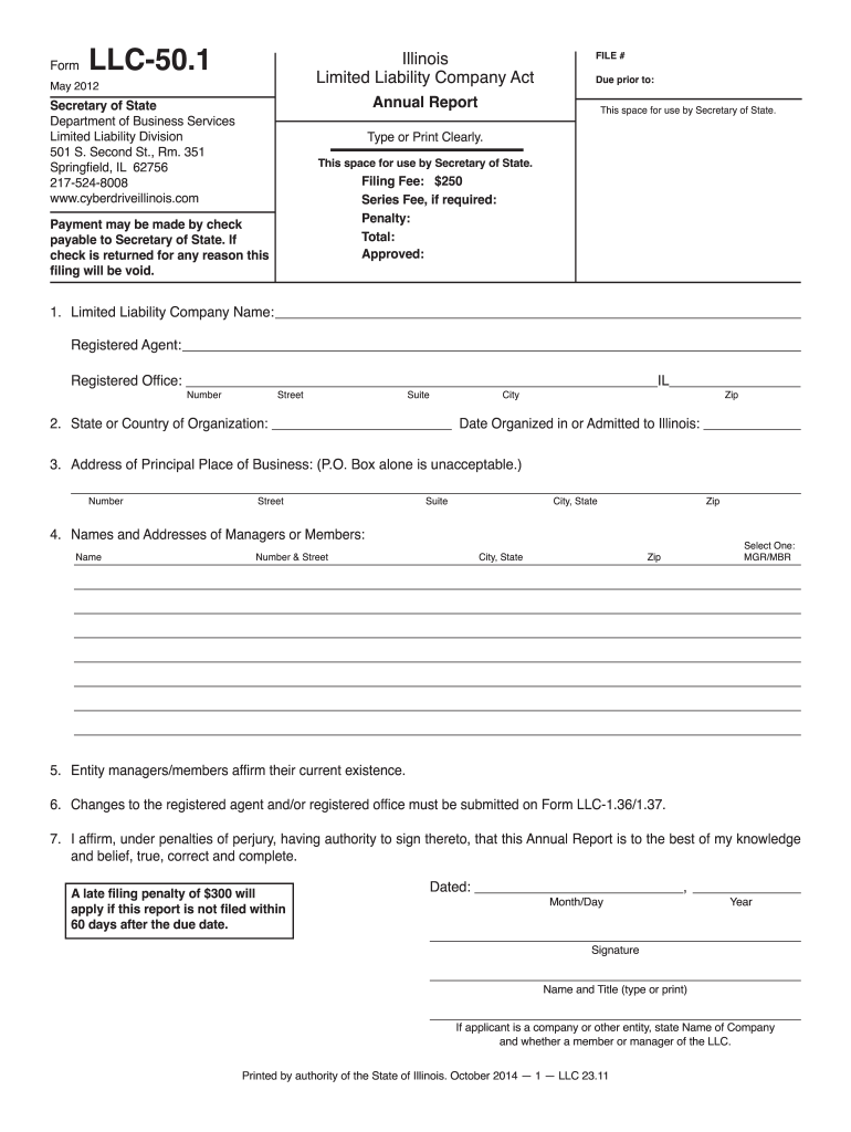 Illinois Form Llc 501