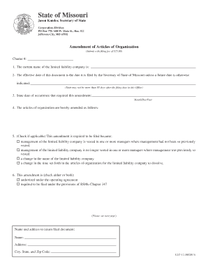  Form Llc 12 Missouri 2013