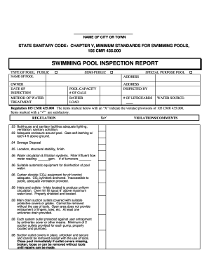 Residential Pool Inspection Forms - Fill Out and Sign Printable PDF  Template | signNow