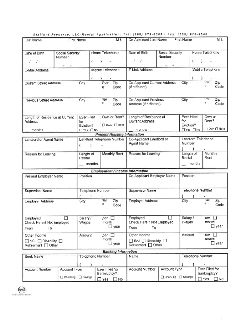 National Tenant Network  Form