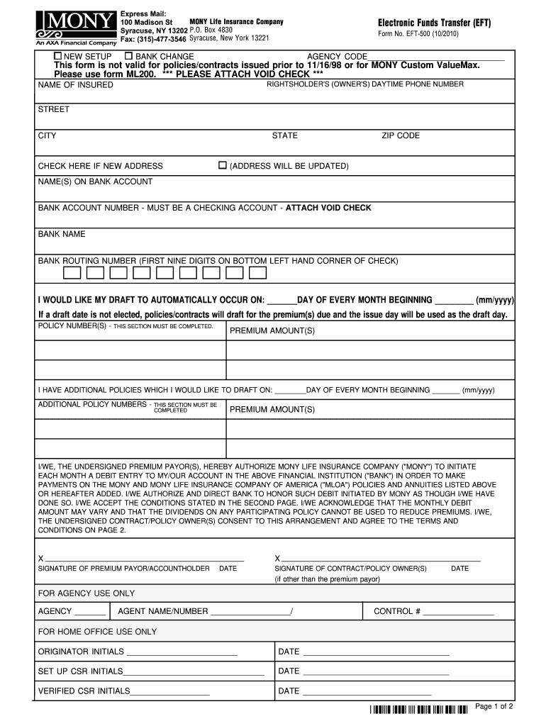  Axa Equitable Forms Printable 2010-2024