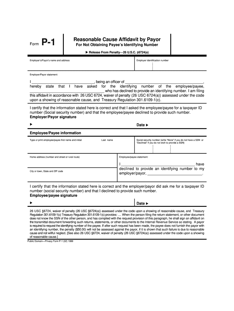  Form P 1 1999-2024