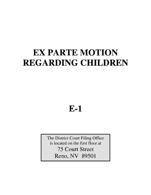 Ex Parte Motion Nevada  Form