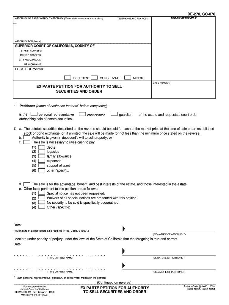 Ca Ex Authority  Form