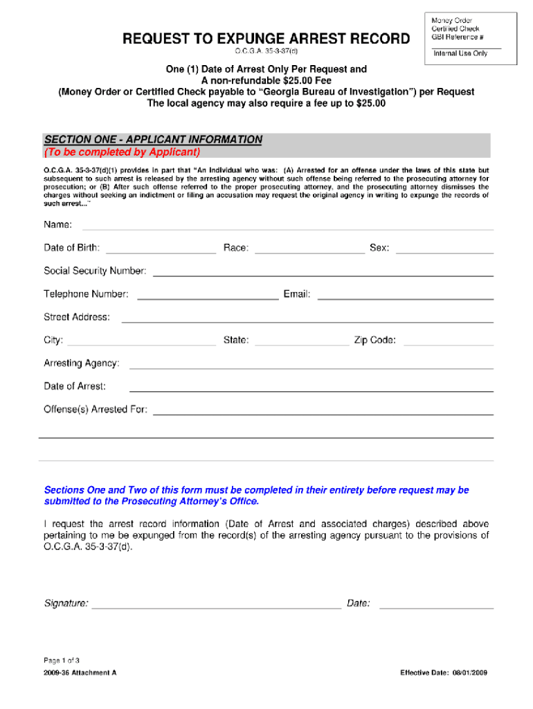 Cobb County Expungement Form