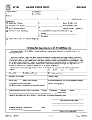 Missouri Expungement Forms