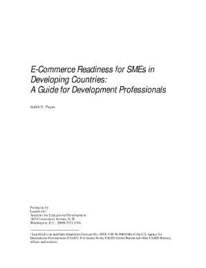 E Commerce Readiness for Smes in Developing Countries Form