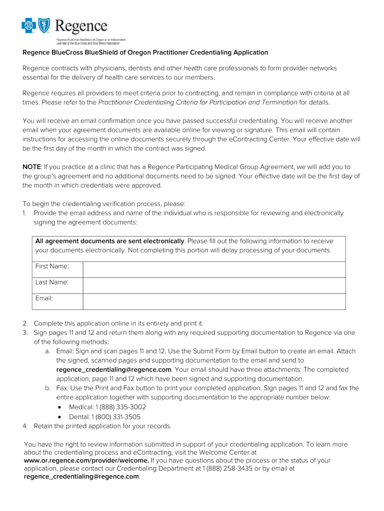  Opca Credentialing Application Ca Form 2009