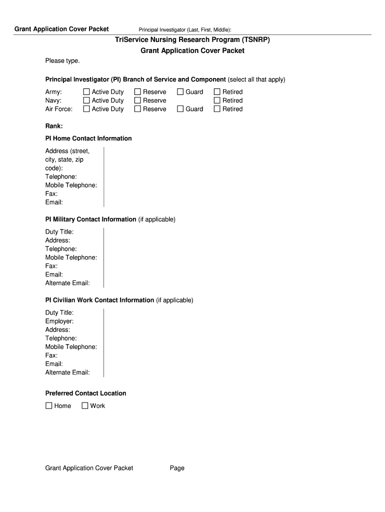  Tsnrp Application 2012-2024