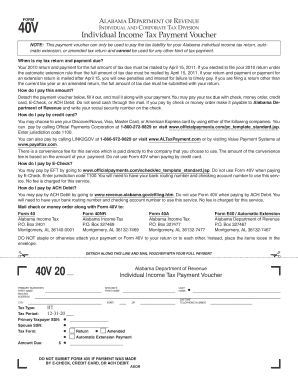 State of Alabama Form 40v