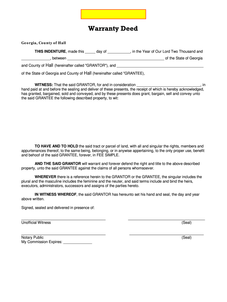 Fill in Template for Executors Deed  Form