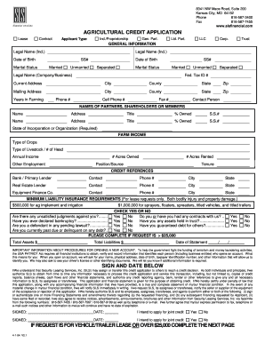 Loan Application Form for Agricultural Credit How to Fill Up