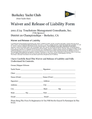 Childcare Liability Waiver  Form