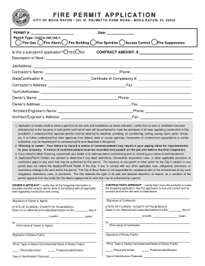 Fire Permit Application  Form