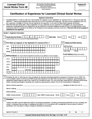  Lcsw Form 4b 2012