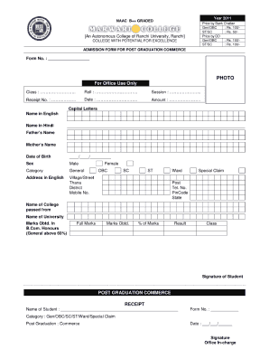 Marwari College Ranchi Admission Form