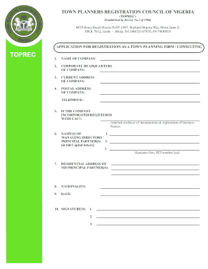 Functions of Toprec  Form