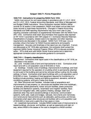 Nasa Form 1018