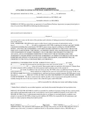 Lease Option Agreement  Form